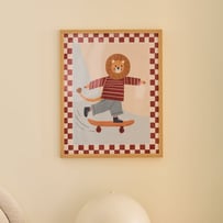 Skateboarding Lion Wall Art