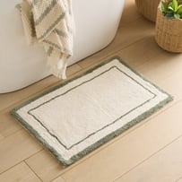 Windowpane Natural & Moss Bath Mat