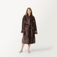Ultra Soft Chocolate Piped Robe