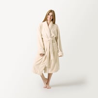 Ultra Soft Ivory Piped Robe