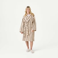 Lincoln European Turkish Cotton Black & Nutmeg Bath Robe