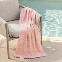 Terry Pink Airlie Textured Beach Towel