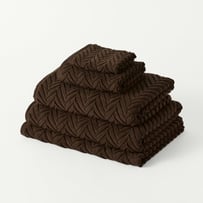 Mimosa Chocolate Textured Towel Range