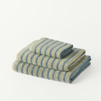 Flinders Seaspray & Harbour Blue Stripe Towel Range