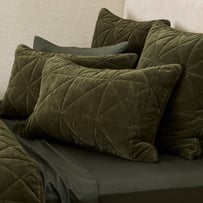 Vance Ivy Cotton Velvet Quilted Pillowcases