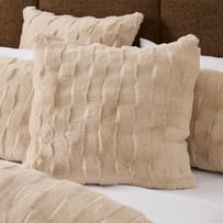 Miller Winter Wheat Faux Fur Quilt Cover Separates