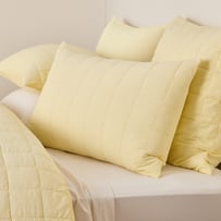 Stonewashed Cotton Citrus Quilted Pillowcases 