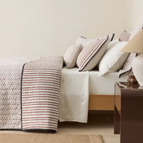 Delhi Brown Sugar & Black Quilted Coverlet