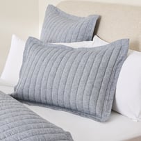 Vintage Washed Linen Baltic Quilted Pillowcases 