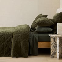 Vance Ivy Cotton Velvet Quilted Coverlet Separates