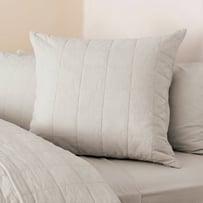Stonewashed Cotton Moon Grey Quilted Pillowcases