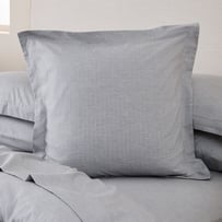 Brushed Cotton Cashmere Black & White Herringbone Pillowcases