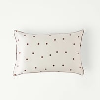 Pure Silk Choc & Coconut Spot Printed Pillowcase