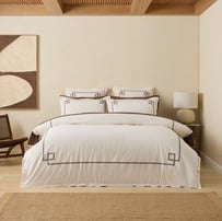 Belmond Natural Embroidered Quilt Cover Set + Separates