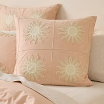Helios Terracotta Embroidered Pillowcases