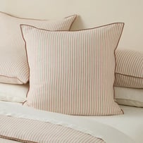 Sasha Stripe Brown Sugar European Pillowcases