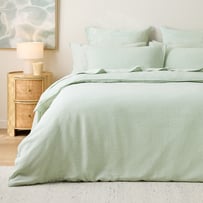 Vintage Washed Linen Mineral Quilt Cover Separates