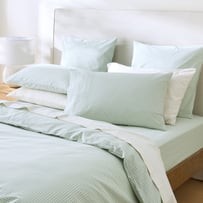 Stonewashed Cotton Mint Mini Gingham Pillowcases