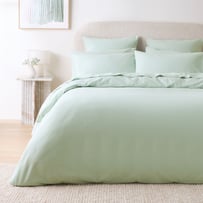 Stonewashed Cotton Mint Quilt Cover Separates