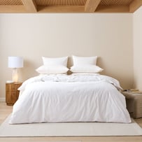 Stonewashed Cotton White Quilt Cover Separates