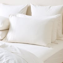 Stonewashed Cotton White Pillowcase