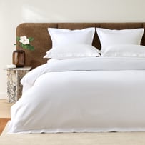 600TC Bamboo Cotton White Quilt Cover Separates