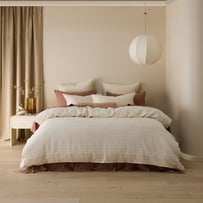 Hurley Natural Jacquard Quilt Cover Set + Separates 