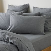 Stonewashed Cotton Salt & Pepper Pillowcases