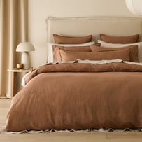 Vintage Washed Linen Mocha Quilt Cover Separates