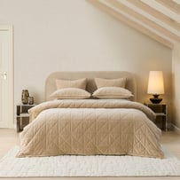 Vance Sand Cotton Velvet Quilted Quilt Cover Separates