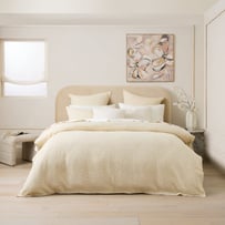Koda Textured Natural Quilt Cover Set + Separates