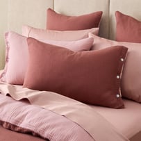 European 4 Sided Reversible Muslin Rose Pillowcases