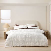 Elio White Tufted Quilt Cover Set + Separates 