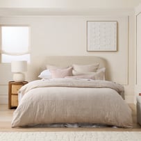 Como Natural & White Quilted Quilt Cover Separates 