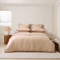 Thea Fringe Natural Quilt Cover Set + Separates