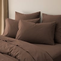 Stonewashed Cotton Chocolate Pillowcases
