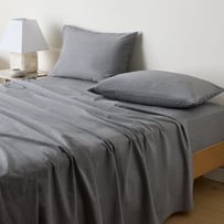 Stonewashed Cotton Salt & Pepper Sheet Separates