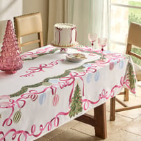 Bow & Bright Pink Tablecloth