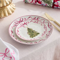 Bow & Bright Pink Side Plate Pack of 4