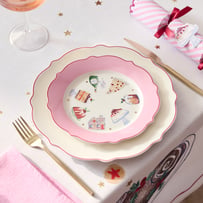 Festive Fun Pink Side Plate Pack of 4