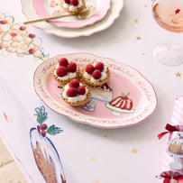 Festive Fun Pink Oval Platter