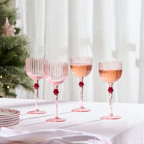 Jewel Pink Coupe Glass Pack of 4