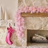 Whimsical Pine Pink LED Garland
