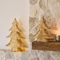 Sparkling Gold LED Mini Christmas Tree