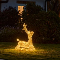 Sparkling Gold Small Reindeer Sculpture
