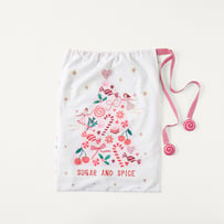 Sugar & Spice Christmas White Santa Sack