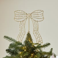 Luxe Bow Gold & Pearl Tree Topper