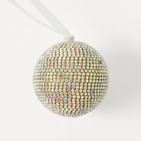 Festive Fun Silver Crystal Bauble
