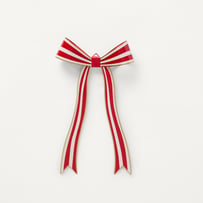 Festive Fun Bow Red Metal Ornament