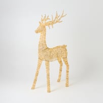 Sparkling Gold Reindeer Large Sculpture